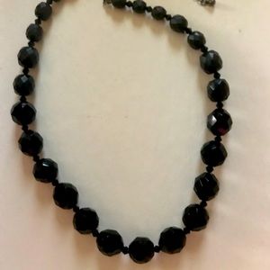 Black beaded necklace